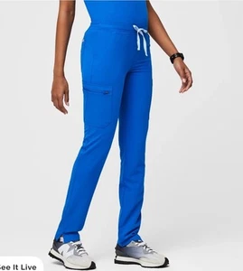 Figs Womens Size Small Blue Scrub Pants Yola Bottoms Comfort Stretch Flawed - Picture 1 of 5
