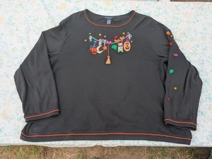 Camisa Halloween Punto de Referencia 2 Vintage Talla 3X Manga 3/4 Calabazas  - Imagen 1 de 7