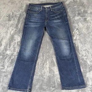 Levis 514 Jeans Herren 33x30 Blau Regular Fit Straight Leg Dark Wash Zip Fly Denim - Bild 1 von 9