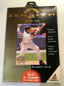 1997 Zenith PINNACLE 8x10 Baseball RARE FACTORY SEALED PHOTO AND CARD pack READ - Picture 1 of 10