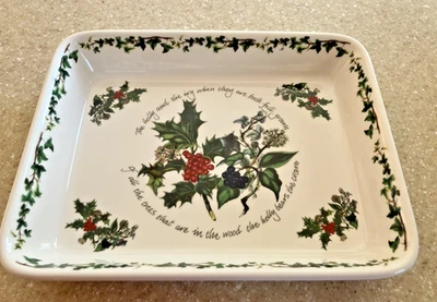 Cazuela rectangular para hornear Portmeirion The Holly and The Ivy 12" lasaña Foto 1 de 4