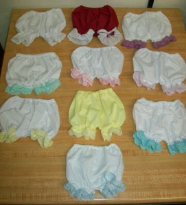 PAIR of PANTY PANTIES EYELET RUFFLE in MANY COLORS for 16" CPK CABBAGE PATCH KID - Picture 1 of 32
