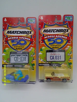 MATCHBOX ACROSS AMERICA 50 Birthday Series - Colorado & California - No Barcodes - Image 1 of 4