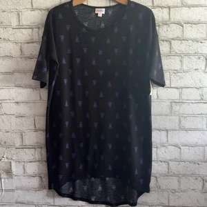 LuLaRoe Irma nuova con etichetta manica corta oversize nero taglia XS - Foto 1 di 8