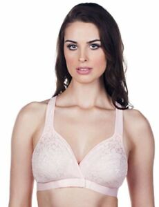 841B1 Leading Lady 650 Front Closure Crossover Seamless Cup Bra 38B Pink