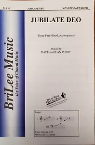 *LOT OF 15* JUBILATE DEO - Dave and Jean Perry - BriLee - SAB Octavo - Picture 1 of 4
