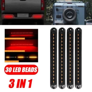 4x Smoked LED Tail Lights UTE Stop Brake Indicator Reverse Truck Trailer Lamps - Picture 1 of 12
