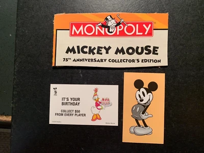 Monopoly   Mickey Mouse   IT'S YOUR BIRTHDAY    Card    2004 - Image 1 of 3