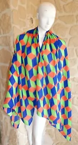 Echarpe bleue, verte et orange neuve (sg) - Imagen 1 de 2
