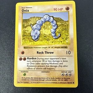 Onix ~ Shadowless Base Set 56/102 WOTC Pokémon TCG Karte - LP 56/102 - Bild 1 von 2