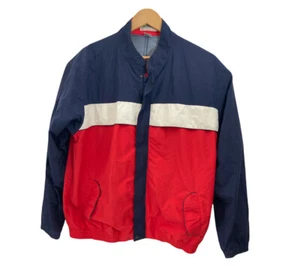Vintage Tourney Nylon -Windbreaker Jacket Golf Large Red White Blue zipper - Picture 1 of 6
