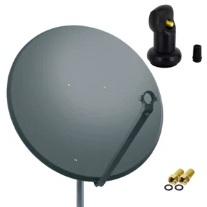 PremiumX SAT Anlage 100cm Satelliten Antenne Schüssel Offset Spiegel Single LNB - Bild 1 von 8