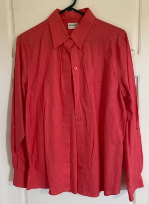 Top Liz Baker Rojo Manga Larga Algodón-Lino - Talla Pequeña Foto 1 de 3