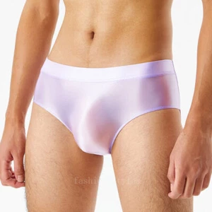 Slip uomo lucido costume da bagno mutandine nylon liscio vita bassa perizoma bikini intimo - Foto 1 di 24