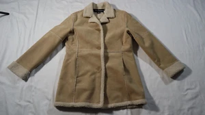 Weatherproof Women Faux suede Fleece Long sleeve jacket beige Size S NWT - Picture 1 of 21