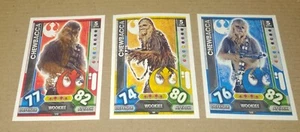TOPPS STAR WARS FORCE ATTAX UNIVERSE tcg CHEWBACCA cards x 3 lot 18 - Picture 1 of 2
