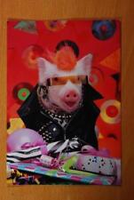 PAPER MOON GRAPHICS GREETING CARD PIG009 1986 HAPPY BIRTHDAY YOU PARTY HOG