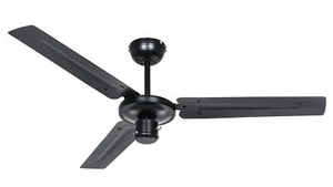 Ceiling fan with Pull cord 3 speeds Indoor fan without Lights Tristar Z Black - Picture 1 of 2