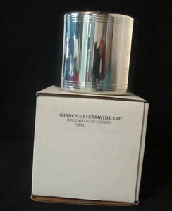 NIB Pewter Can Cooler with Foam Insert - Bild 1 von 3