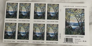Louis Comfort Tiffany Full Mint Booklet Pane of 20 stamps 41 Cent #4165a - Picture 1 of 2