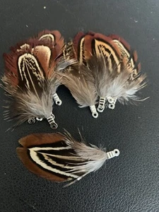 6pcs Real 4.5cm Feather Charms Findings Tassel Pendants DIY Craft Jewellery - Foto 1 di 4