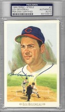 1989 Perez Steele #7 Lou BOUDREAU - PSA / DNA+++ HOF Auto Indians