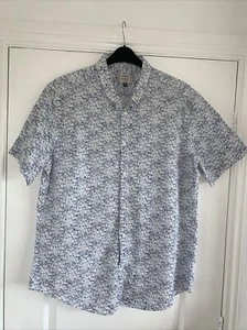 MENS GEORGE SHORT SLEEVED SHIRT. BLUE FLORAL. EX COND. XL 45”-47” - Picture 1 of 6