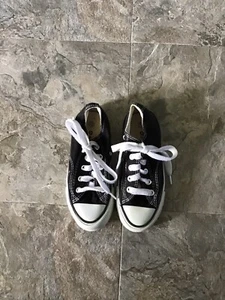 Air Walk Unisex Black Canvas Low Top Kid Sneakers Size 12. - Picture 1 of 5