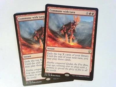 2x Commune with Lava - Dragons of Tarkir - Magic the Gathering Mtg Red - Image 1 of 2