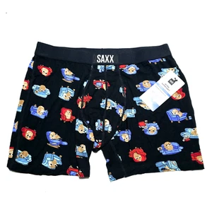 SAXX Men’s Size M Black Ultra Boxer Briefs Relaxed Fit Couch Potato NWT - Picture 1 of 8