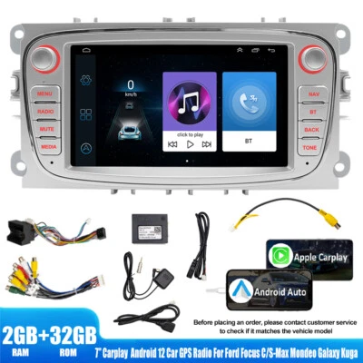 7" Autoradio Für FORD FOCUS MONDEO TRANSIT Android 12 GPS Navi USB RDS 2GB+32GB - Bild 1 von 4
