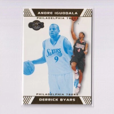 2007-08 Topps Co-Signers Gold Blue #56 Andre Iguodala + Derrick Byars RC SN /89 - Image 1 of 2
