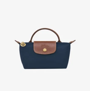 Longchamp Le Pliage Original Handle Pouch Blue Navy 34175089P68 / Brand New - Picture 1 of 3