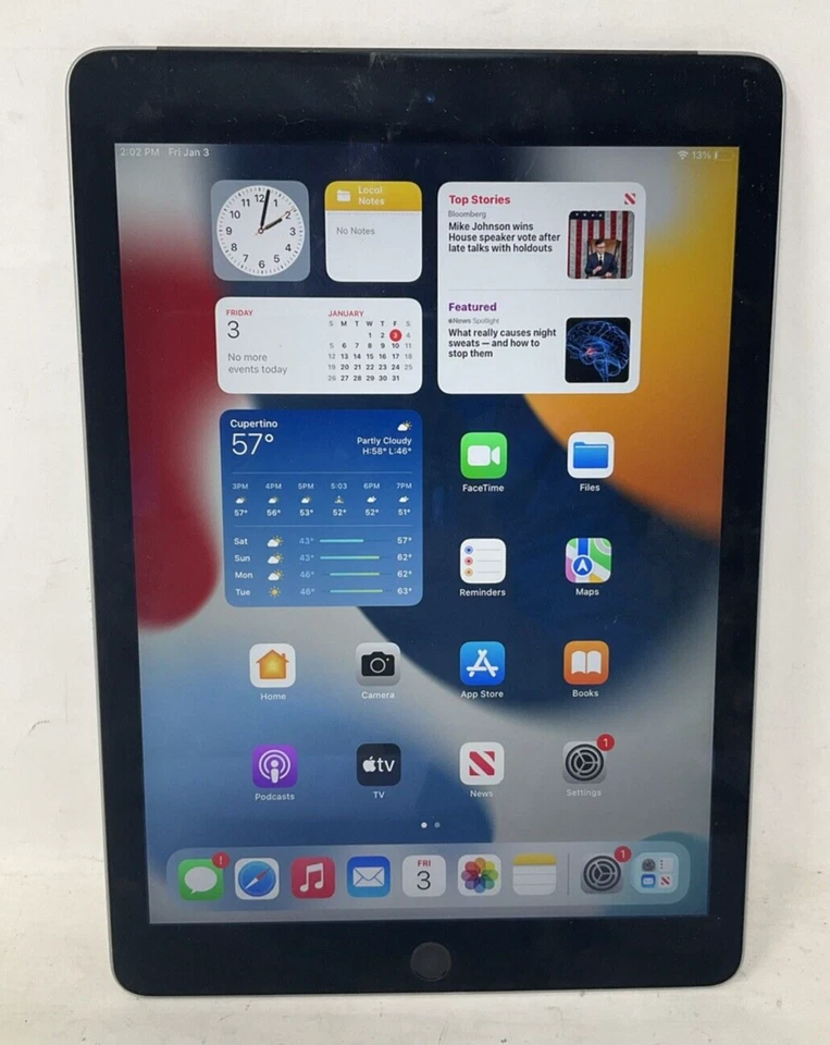 Apple iPad Air 2 A1567 16 GB MGH62LL/A Wi-Fi + 4G 9.7” Silver Factory Reset Read - Image 1 of 4