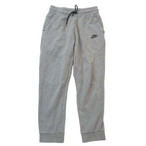 Nike Grey Drawstring Tapered Tracksuit Bottoms Uk Boy's Size L W26 L24 ZZ769 - Picture 1 of 2