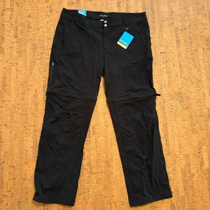 Columbia 18W Saturday Trail II wandelbare schwarze Damenhose Stretch 18 - Bild 1 von 5