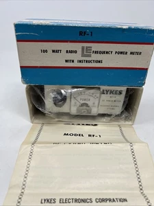 Vintage Lykes RF-1 RF Power Meter 100W 3–55 MHz Ham CB Radio NOS New in Box - Picture 1 of 4