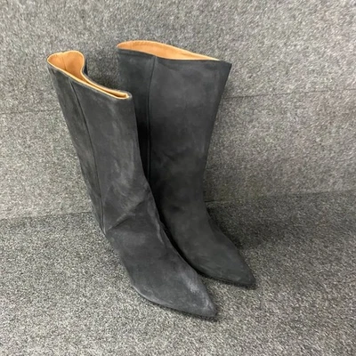 PARIS TEXAS 中筒麂皮绒 60 细跟靴女式 39.5 码/美国 9.5 码  — 第 1/4 张图片