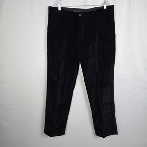 Ioxi Straight Leg Pants Women's 40 Waist Black Velvet Like NWT - Picture 1 of 20