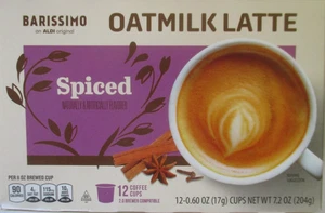 BARISSIMO SPICED OATMILK LATTE K-CUPS 12-POD BOX - Bild 1 von 5
