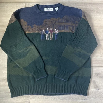 Suéter de colección con textura de paisaje para golf Cypress Links para hombre talla L Foto 1 de 4