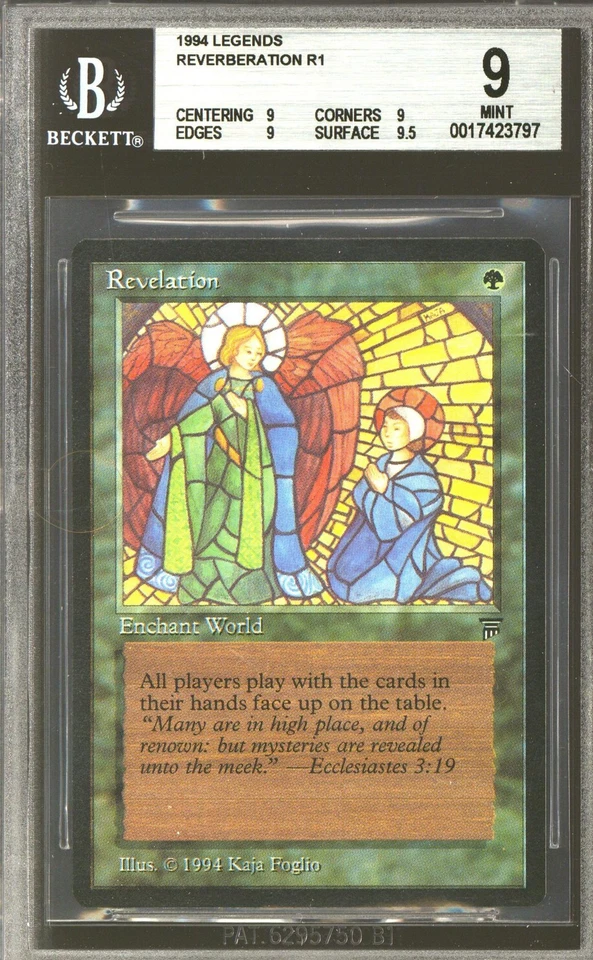 Magic MTG Legends Revelation BGS 9 (9, 9, 9, 9.5) NEAR MINT NM - Image 1 of 1