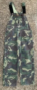 Vintage 1980's Liberty 38/30 Woodland Camo Double Knee Overalls P138 - Picture 1 of 23