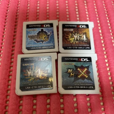 SET OF  4 Nintendo 3DS Monster Hunter 4G 3G 4 X JAPAN JAPANESE c659 - Image 1 of 2
