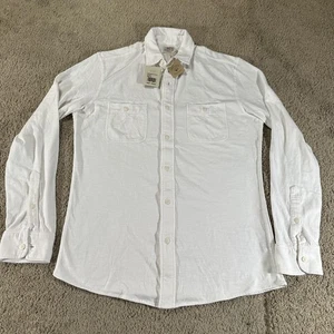 Faherty Shirt Mens Medium Knit Seasons Double Pocket Long Sleeve Organic MKC0086 - Picture 1 of 15