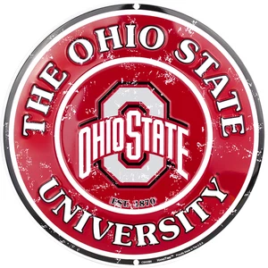 Letrero circular en relieve de 12" de Ohio State Buckeyes - Imagen 1 de 1