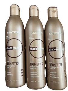 3X Matrix Shade Memory Rich Brunettes (1)Shampoo & (2) Conditioner 13.5 oz Each - Picture 1 of 2