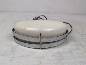 Vintage 50s/60s Diner Style Cream And Chrome MCM Wall Lamp - Tested/Works - Picture 1 of 10