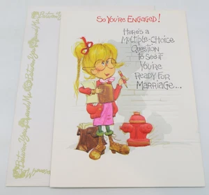 Vintage Greeting Card SO YOU'RE ENGAGED! American Greetings 1979 Marriage - Picture 1 of 8