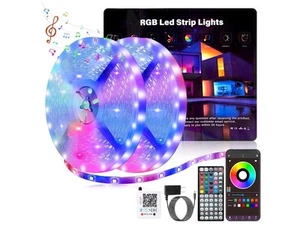 Led Lights for Bedroom 150ft (2 * 75ft) Color Changing RGB Led Strip Lights with - Picture 1 of 17